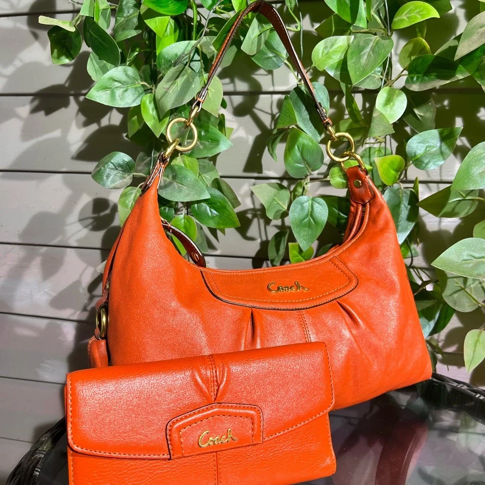 Coach | Bags | Burnt Orange Leather Small Coach Ashley Purse Coach | Bags | Burnt Orange Leather Small Coach Ashley Purse
